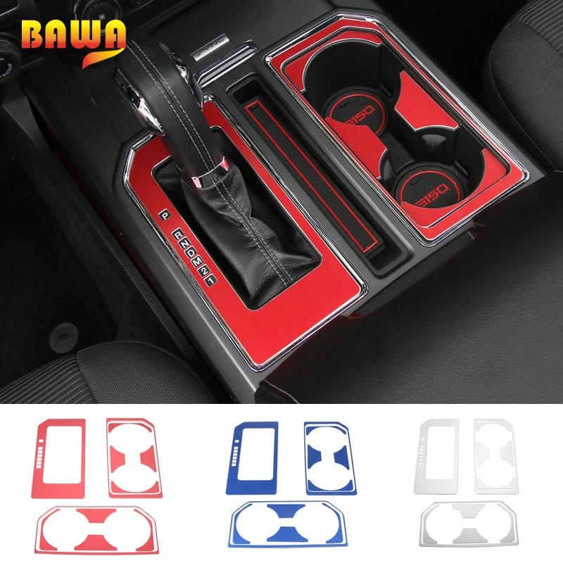BAWA Gear Shift Panel Cup Mat Holder Decoration Trim Aluminum Alloy Interior Stickers For Ford F150 2015 Up Car Styling
BAWA Gear Shift Panel Cup Mat Holder Decoration Trim Aluminum Alloy Interior Stickers For Ford F150 2015 Up Car Styling