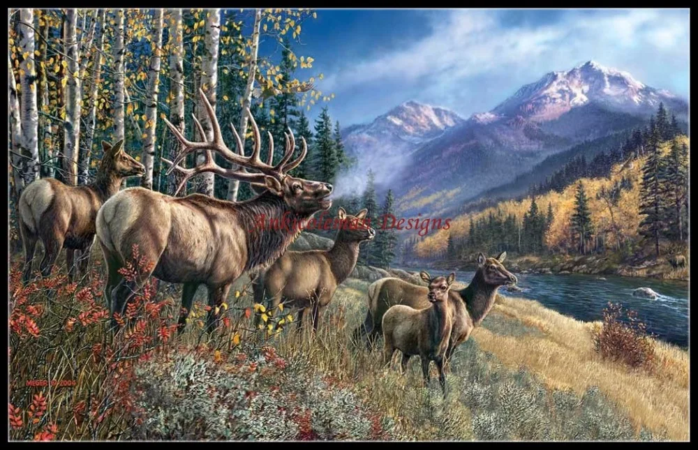 Elk Anthem - Counted Cross Stitch Kits - DIY Handmade Needlework For Embroidery 14 ct Cross Stitch Sets DMC Color
Elk Anthem - Counted Cross Stitch Kits - DIY Handmade Needlework For Embroidery 14 ct Cross Stitch Sets DMC Color