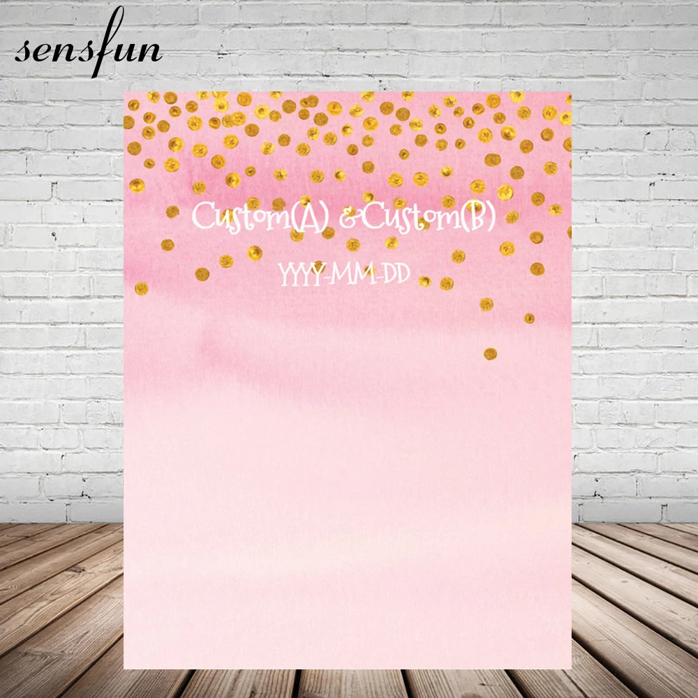 Sensfun Pink Theme Wedding Birthday Party Backdrop Custom Name Gold Glitter Little Dots Photography Backgrounds For Photo Studio
Sensfun Pink Theme Wedding Birthday Party Backdrop Custom Name Gold Glitter Little Dots Photography Backgrounds For Photo Studio