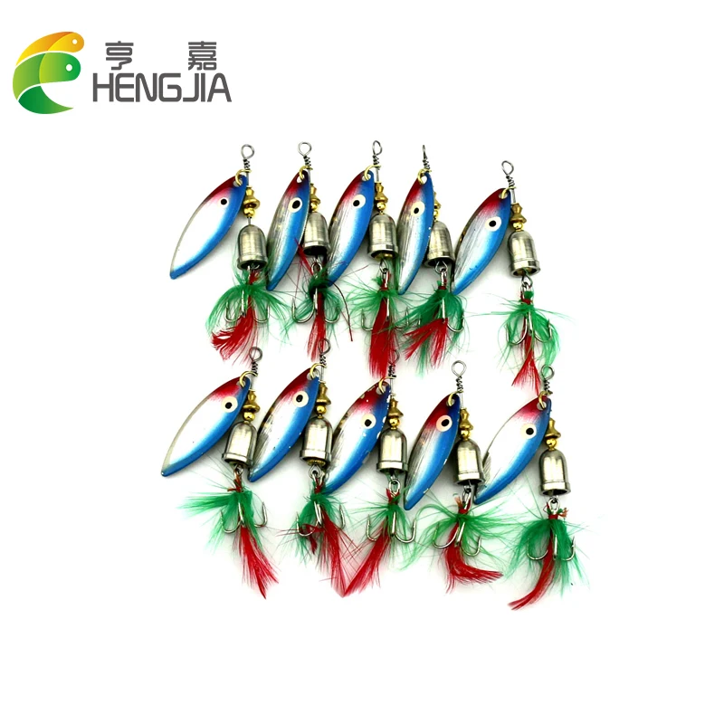Hengjia 7.2 г Жесткий металлический Троллинг Spinnerbaits воблер Щука карась окунь форель