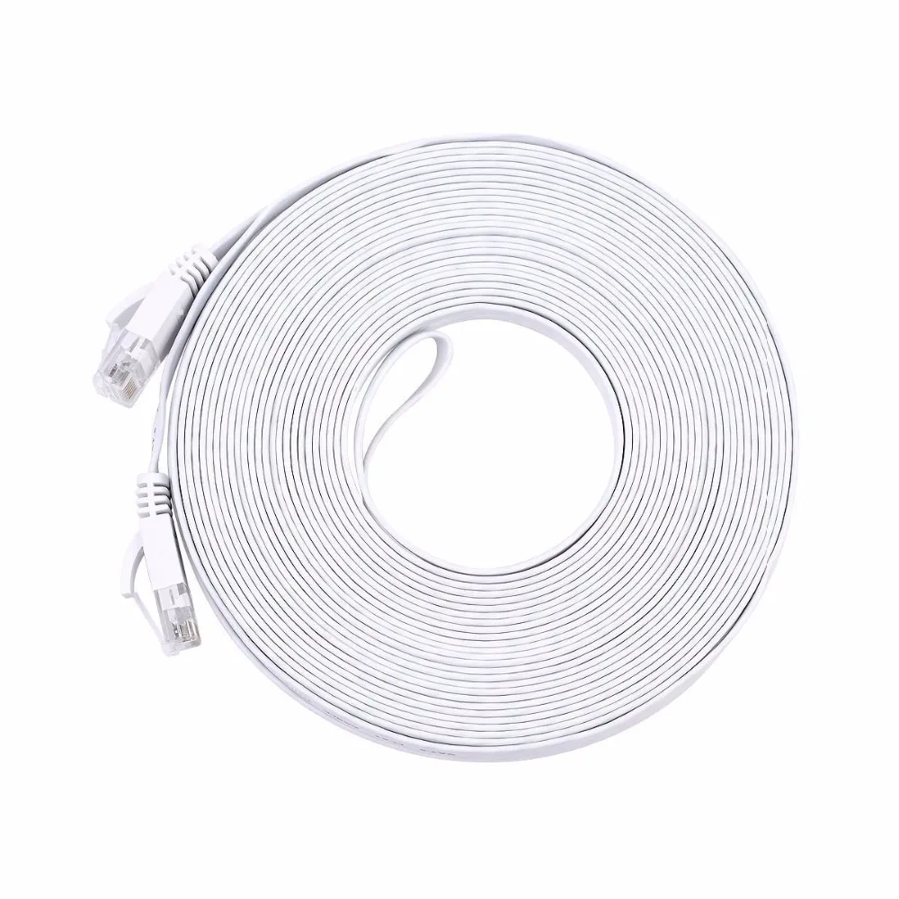 Кабель UTP из чистой меди плоский сетевой кабель CAT6 белый и черный 20 м 30 м|cable rj45|cable