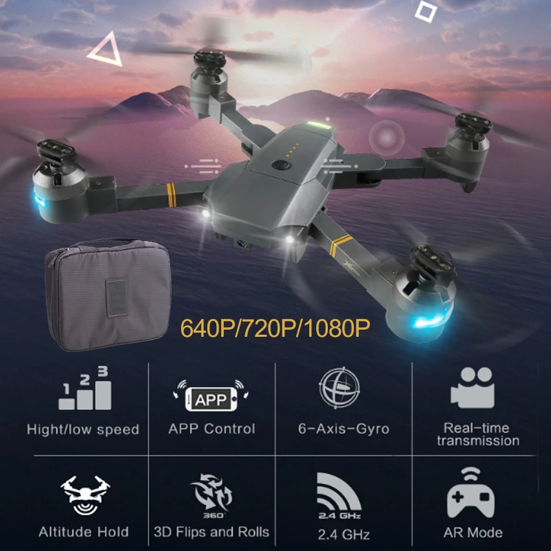 Lensoul XT 1 Безголовый режим 2 4 GHz 4CH Full HD 1080P камера Дрон метание фиксированный высокий