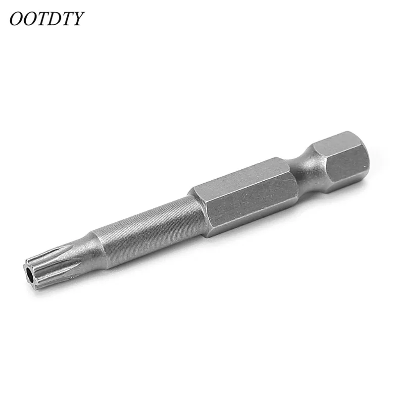 OOTDTY 8 Pcs/Set 1/4 Inch 50mm T8-T40 Magnetic Torx Electric Screwdriver Bits Kit