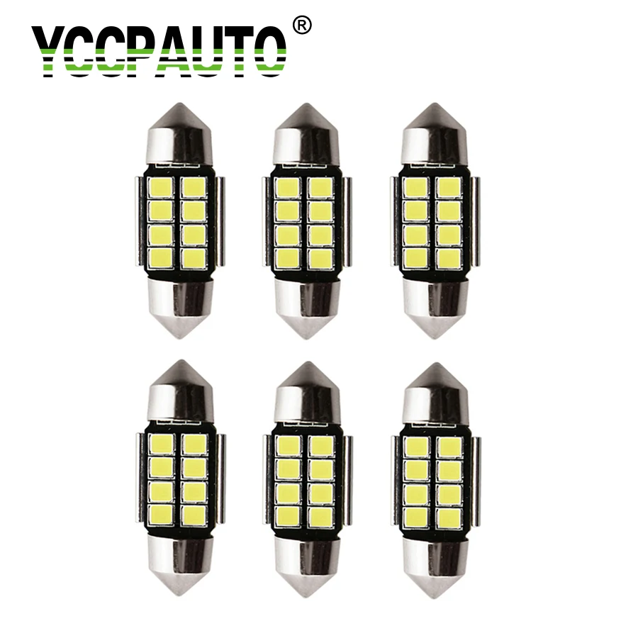 YCCPAUTO C5W 31/36/39/42 мм Автомобильный светодиодный светильник Festoon Dome Luggade лампа супер яркая Canbus лампа 2835 интерьерная Лампа Белая 6 шт
YCCPAUTO C5W 31/36/39/42 мм Автомобильный светодиодный светильник Festoon Dome Luggade лампа супер яркая Canbus лампа 2835 интерьерная Лампа Белая 6 шт
