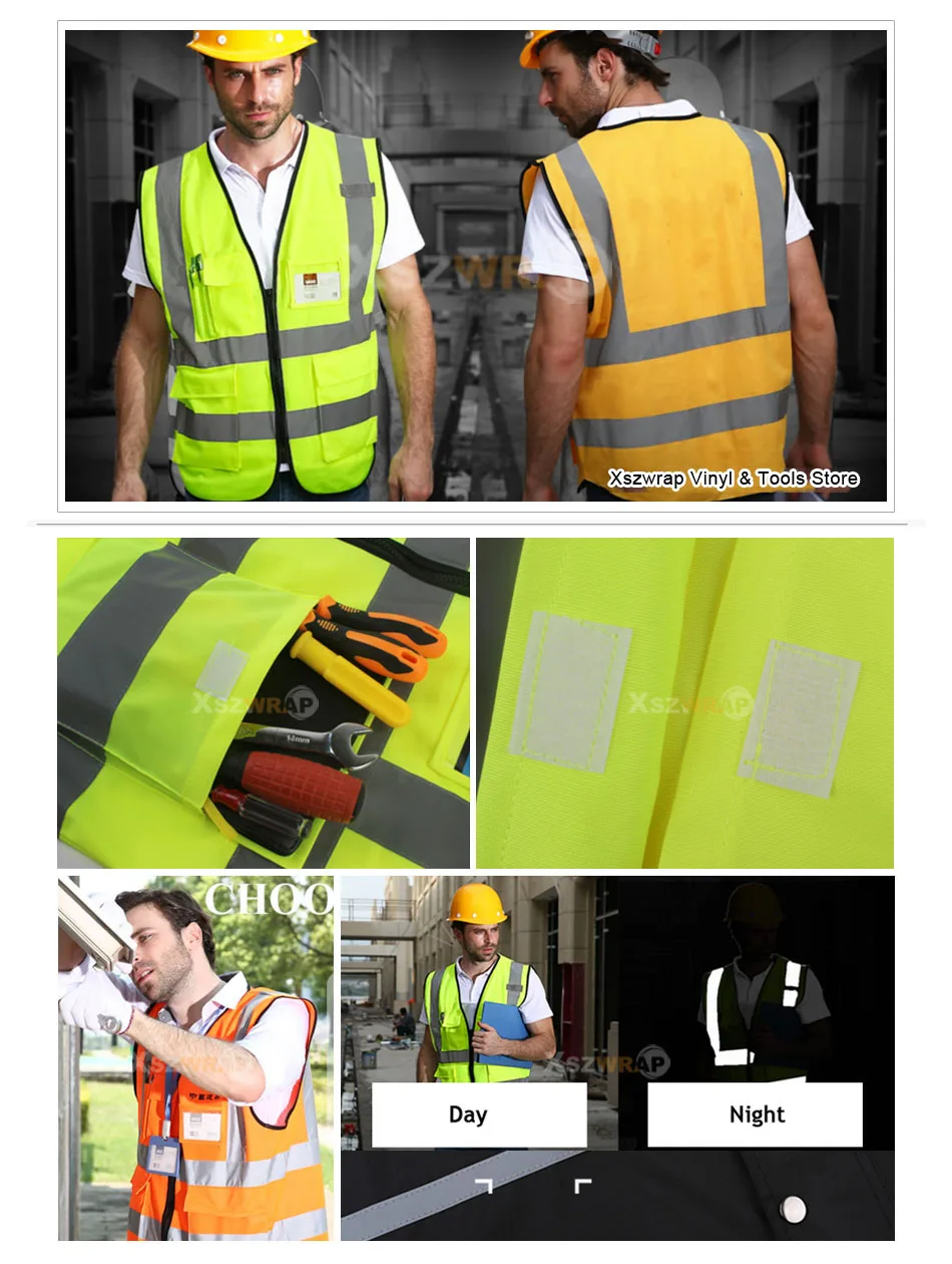 High Quality Visibility Reflective Vest Working Clothes Motorcycle Cycling Sports Outdoor Safety Clothing | Автомобили и