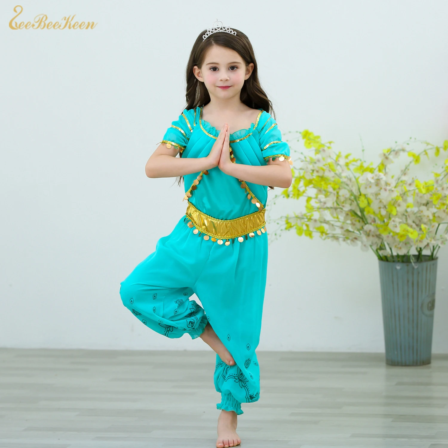 Jasmine Costume Halloween Cosplay Children's Set Child Dresses Girls Jasmine Princess Dress Stage performance show Costume
Jasmine Costume Halloween Cosplay Children's Set Child Dresses Girls Jasmine Princess Dress Stage performance show Costume