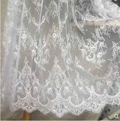 3 M/ Pcs Exquisite France Eyelash Lace Fabric White Handmade Diy Curtain Decorative 150CM Wide Clothes Accessories
3 M/ Pcs Exquisite France Eyelash Lace Fabric White Handmade Diy Curtain Decorative 150CM Wide Clothes Accessories