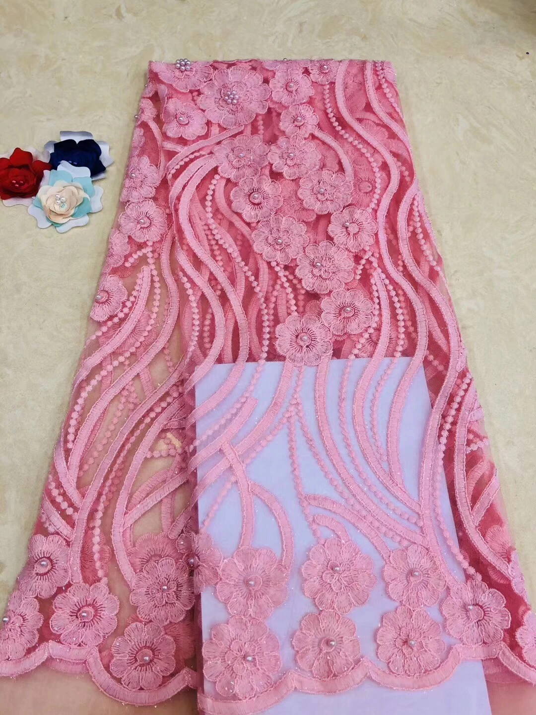 Pink fabric wedding dress, French lace fabric high quality lace, luxury fabric dress lace FJ2827
Pink fabric wedding dress, French lace fabric high quality lace, luxury fabric dress lace FJ2827