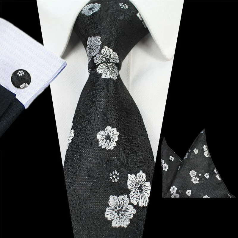 Flower Mens Ties Neck Tie Set for Men Suits Tie Handkerchief Cufflinks Gravatas Ties for Men Wedding Vestidos Corbatas
Flower Mens Ties Neck Tie Set for Men Suits Tie Handkerchief Cufflinks Gravatas Ties for Men Wedding Vestidos Corbatas