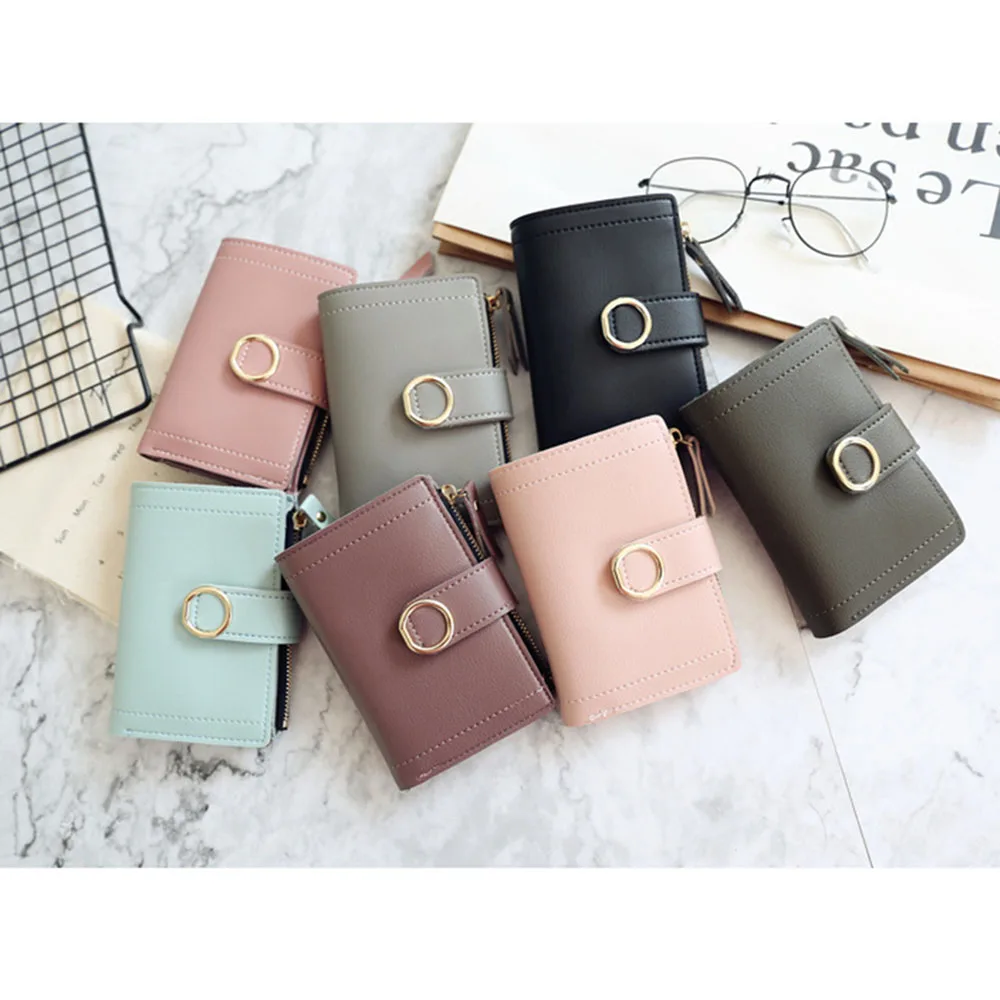 New Fashion Women Zipper Buckle Ring Simple Small Wallets Fashion Leather Purse Phone Coin Card Holder Money Ladies Bag
New Fashion Women Zipper Buckle Ring Simple Small Wallets Fashion Leather Purse Phone Coin Card Holder Money Ladies Bag