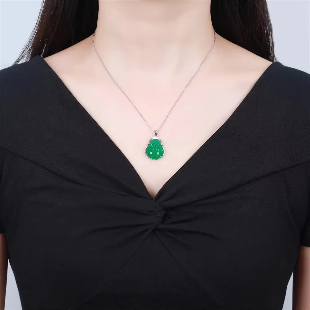 gemstone jewellery manufacturer wholesale trendy 925 silver natural green chalcedony buddha charm necklace pendant for women
gemstone jewellery manufacturer wholesale trendy 925 silver natural green chalcedony buddha charm necklace pendant for women