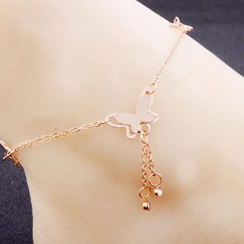 Butterfly Gold Silver Color Pendant Anklets Foot Chain Summer Tassel Rhinestone Beach Leg Bracelet Handmade Anklet Jewelry
Butterfly Gold Silver Color Pendant Anklets Foot Chain Summer Tassel Rhinestone Beach Leg Bracelet Handmade Anklet Jewelry
