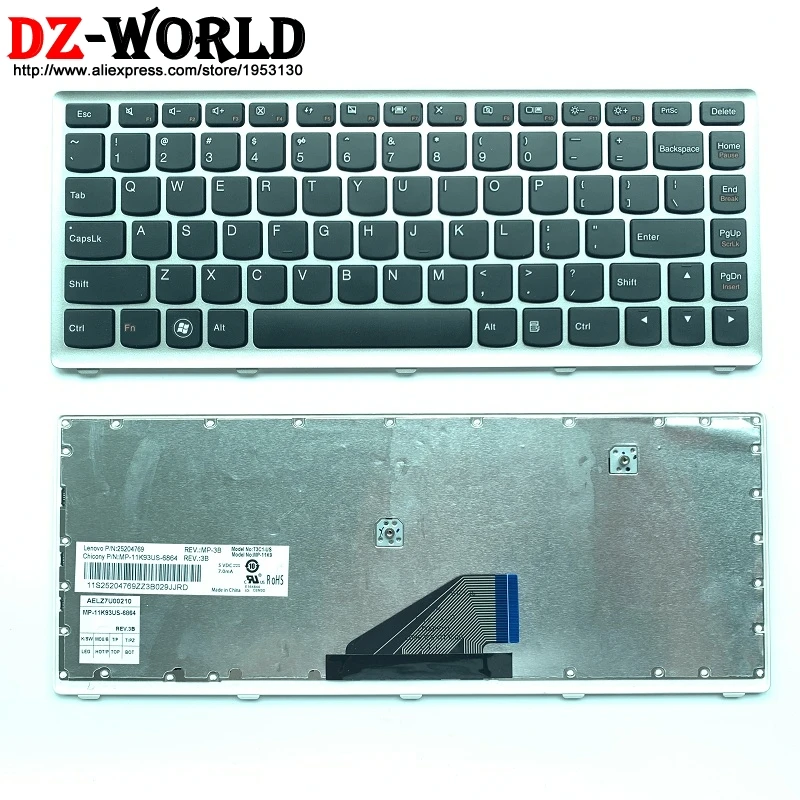 New silver US English Laptop keyboard for Lenovo Ideapad U310 Teclado 25204769 25204859 25204949
New silver US English Laptop keyboard for Lenovo Ideapad U310 Teclado 25204769 25204859 25204949