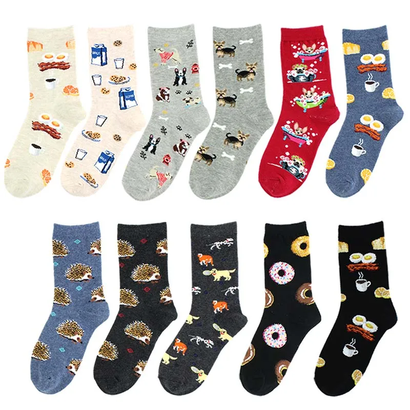 Harajuku Funny Socks Divertidos Skarpetki Creative Pug Sokken Chaussette Femme Streetwear Food Coffee Eggs Cute Women Socks
Harajuku Funny Socks Divertidos Skarpetki Creative Pug Sokken Chaussette Femme Streetwear Food Coffee Eggs Cute Women Socks