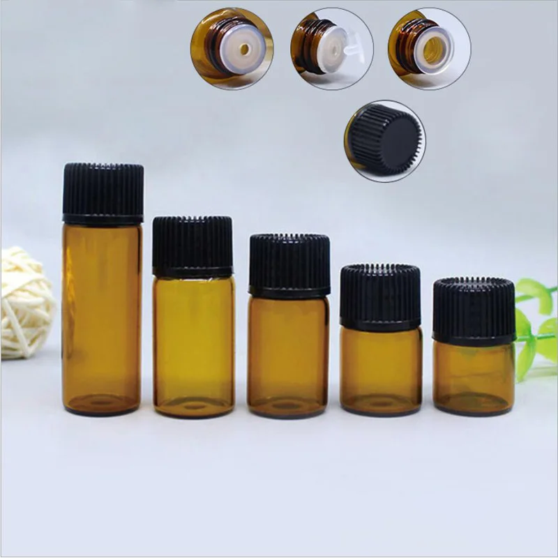 100pcs 1ml/2ml/3ml/5ml Amber Glass Bottle w/ Plastic Lid Insert Essential Oil Glass Drams Screw neck Vials Perfume Sample Bottle
100pcs 1ml/2ml/3ml/5ml Amber Glass Bottle w/ Plastic Lid Insert Essential Oil Glass Drams Screw neck Vials Perfume Sample Bottle