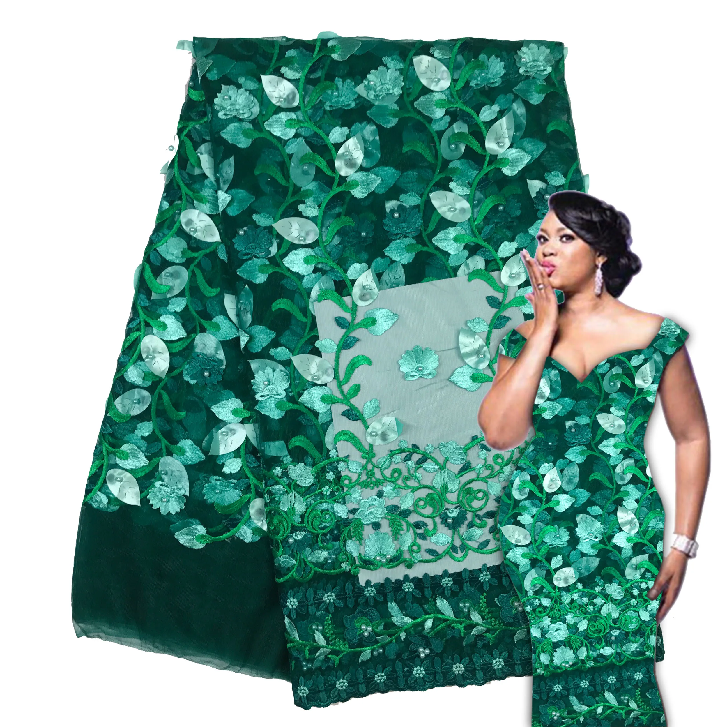 Nigerian Lace Fabrics For Wedding 2019 African French Lace Fabric High Quality 3D Lace with beads ,green Lace Applique AMZ030
Nigerian Lace Fabrics For Wedding 2019 African French Lace Fabric High Quality 3D Lace with beads ,green Lace Applique AMZ030