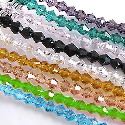 100 шт. свободные стеклянные конус Хрустальные шарики прокладки 4 мм прозрачный