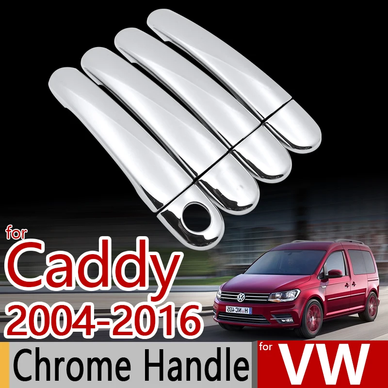 Для VW Caddy 2004 2016 2K хромированные покрытия для дверных ручек набор отделки Volkswagen