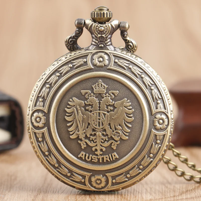 Bronze The Double Eagle Nurse Pocket Watch Austria National Emblem Men Women Necklace Pendant with Chian Relogio De Bolso Gifts
Bronze The Double Eagle Nurse Pocket Watch Austria National Emblem Men Women Necklace Pendant with Chian Relogio De Bolso Gifts