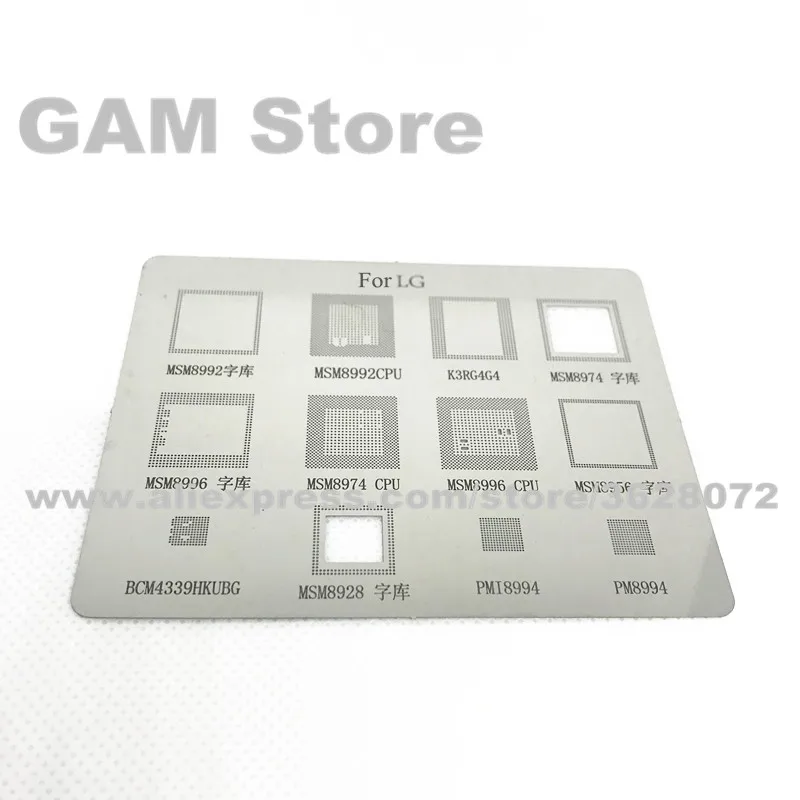 Для LG BGA Stencil MSM8996 MSM8992 MSM8974 CPU RAM PM8994 PMI8994 BCM4339HKUBG Reballing IC прямое нагревание шаблон