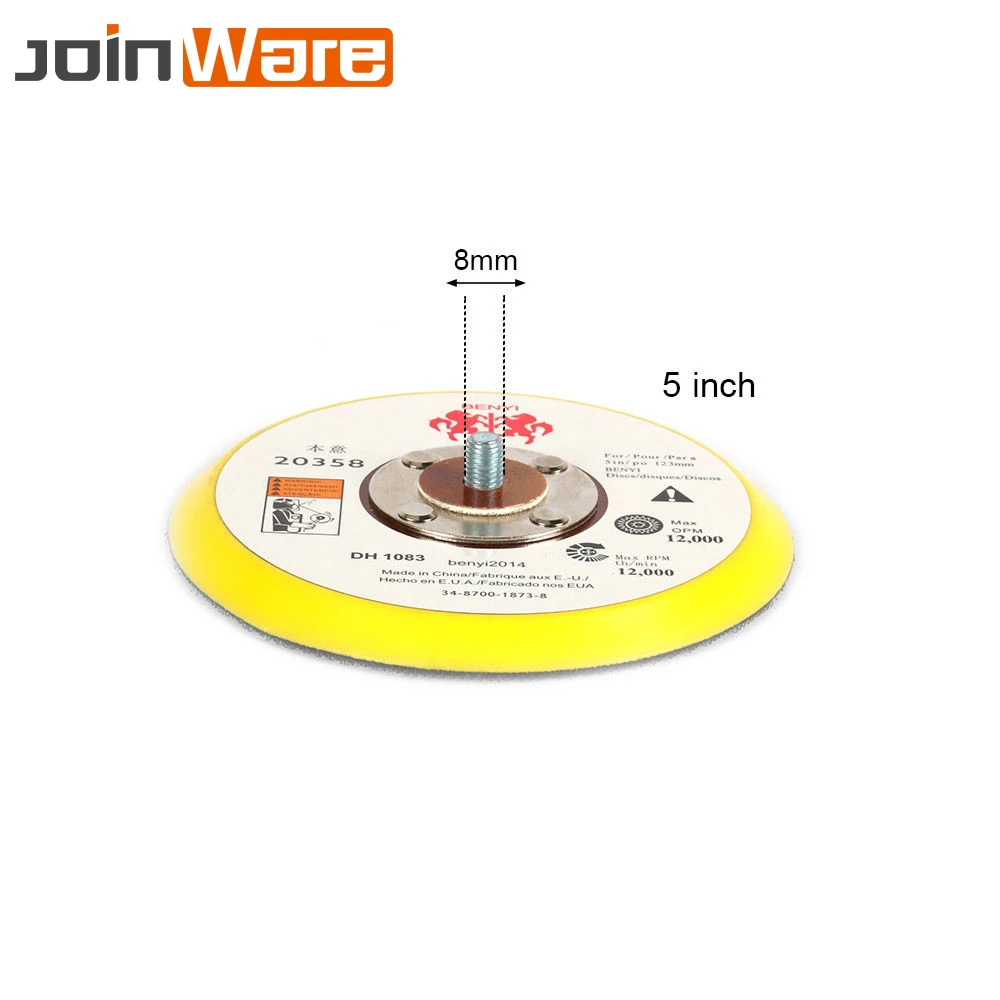 2PCS 125MM Polishing Sander Backer Plate Napping Hook Loop Sanding Disc Pad