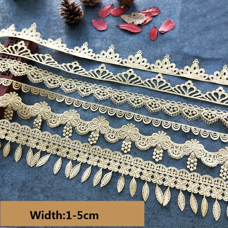 2 Yards Various Gold Trims Ribbon For Wedding Dress Lace Fabric Clothes Sewing Lace Trimmings Fringe Lace Appliques Motif DIY
2 Yards Various Gold Trims Ribbon For Wedding Dress Lace Fabric Clothes Sewing Lace Trimmings Fringe Lace Appliques Motif DIY