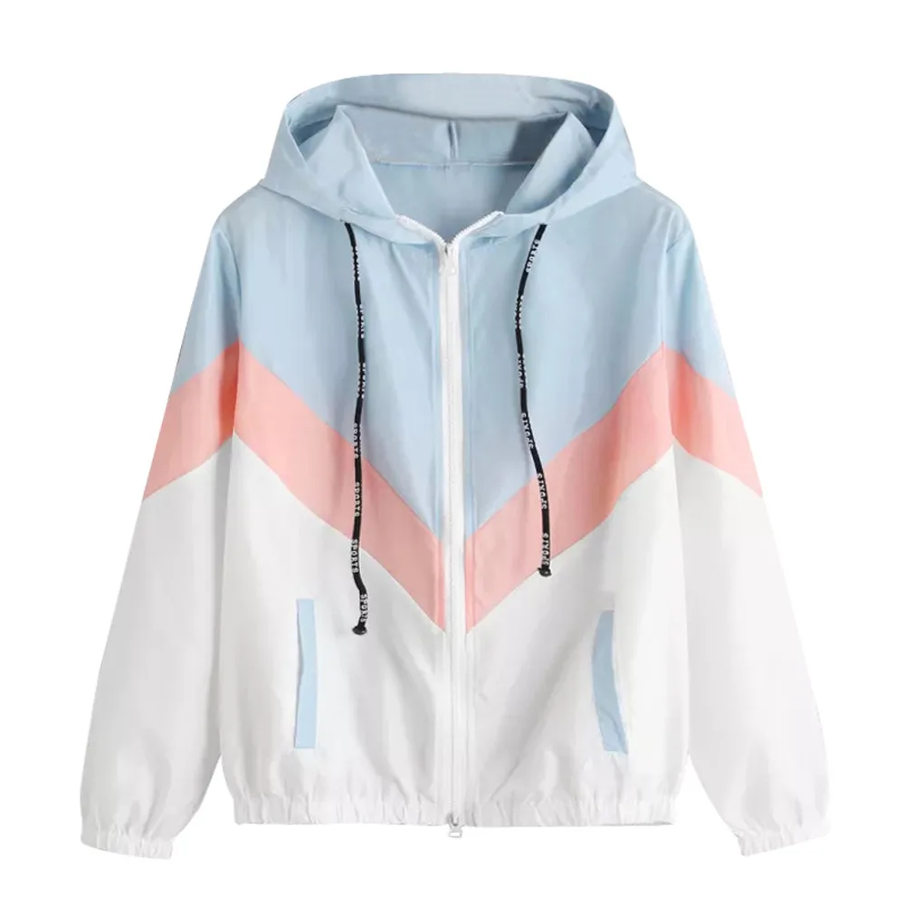 2019 casual jacket Women Long Sleeve Jacket clothing coat Patchwork Skinsuits Hooded Winter Splicing contrast jacket Y719
2019 casual jacket Women Long Sleeve Jacket clothing coat Patchwork Skinsuits Hooded Winter Splicing contrast jacket Y719
