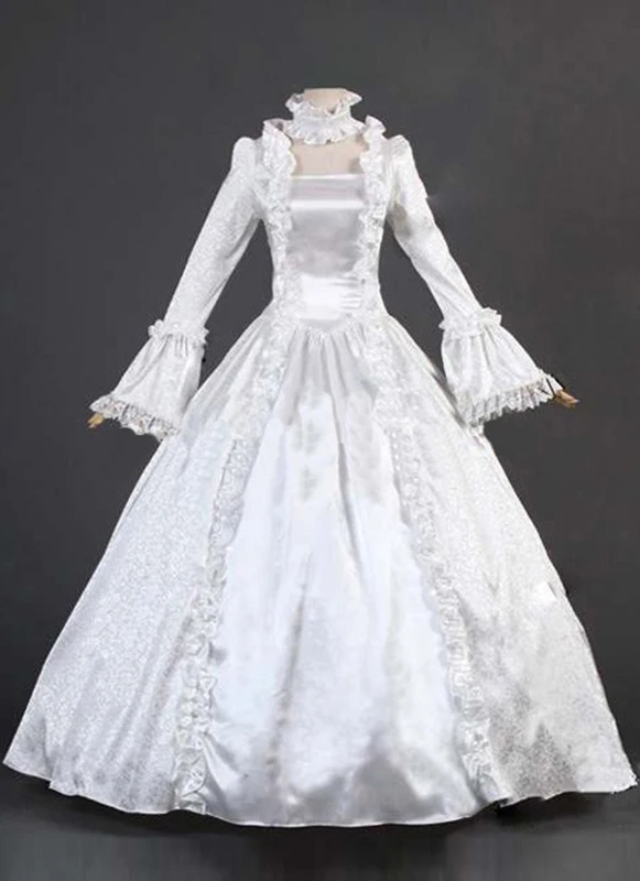 Customized Women's Gothic Victorian Lolita Dress Summer White Square Collar Long Flare Sleeve Rococo Baroque Ball Gowns
Customized Women's Gothic Victorian Lolita Dress Summer White Square Collar Long Flare Sleeve Rococo Baroque Ball Gowns