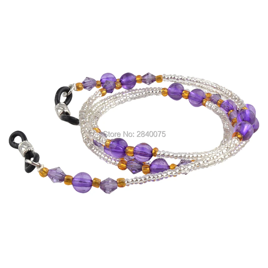 Wholesale 10pcs Women Handmade Clear with Purple Beaded Eyeglass Cord Anti-slip sunglasses Chain
Wholesale 10pcs Women Handmade Clear with Purple Beaded Eyeglass Cord Anti-slip sunglasses Chain
