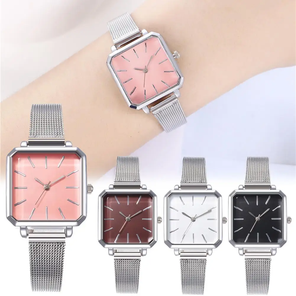 Business Party Women Analog Square Dial Alloy Mesh Band Quartz Wrist Watch Gift Mesh Belt Design Silver Black brown Watch Gift
Business Party Women Analog Square Dial Alloy Mesh Band Quartz Wrist Watch Gift Mesh Belt Design Silver Black brown Watch Gift