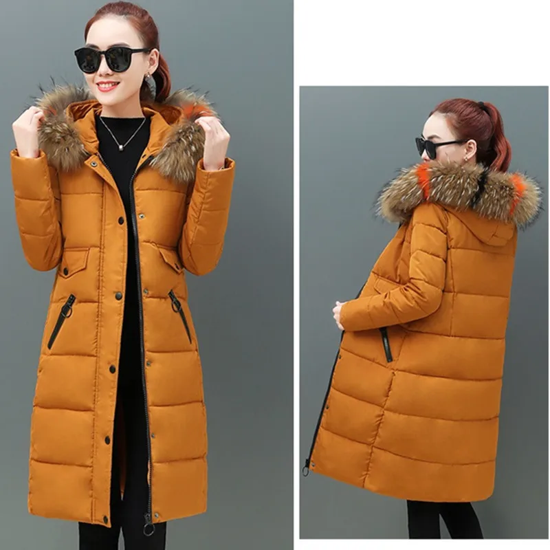 UHYTGF Fur collar Hooded Winter Coat luxury Down Jacket Warm Outerwear Parka Women princess Slim long Jacket Plus size Coat 997
UHYTGF Fur collar Hooded Winter Coat luxury Down Jacket Warm Outerwear Parka Women princess Slim long Jacket Plus size Coat 997