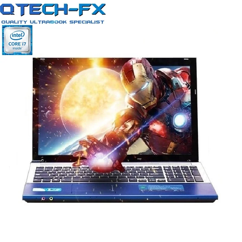 I7 игровой Тетрадь 15 6 "8 GB RAM SSD 256 GB/64G + 750G/1 ТБ HDD DVD Металл ноутбук Бизнес арабский