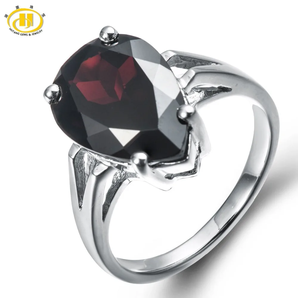 HUTANG Pear 3.5ct Natural Black Garnet Solid 925 Sterling Silver Ring Gemstone Fine Elegant Jewelry for Women's Christmas Gift
HUTANG Pear 3.5ct Natural Black Garnet Solid 925 Sterling Silver Ring Gemstone Fine Elegant Jewelry for Women's Christmas Gift