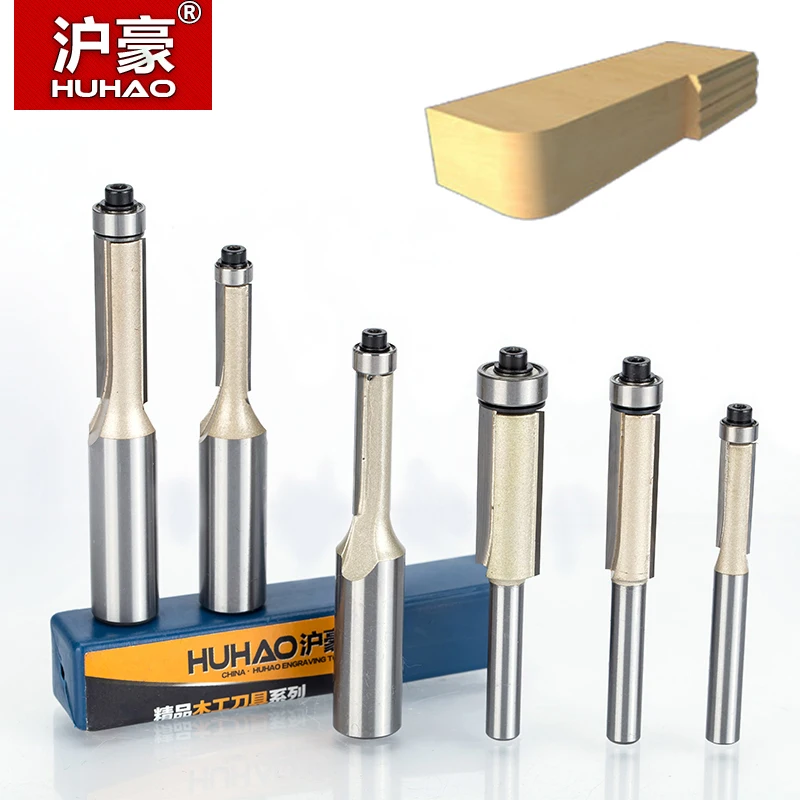 HUHAO 1pcs 1/4" 1/2" Shank Flush Trim Router Bits for wood Trimming Cutters with bearing woodworking tool endmill milling cutter
HUHAO 1pcs 1/4" 1/2" Shank Flush Trim Router Bits for wood Trimming Cutters with bearing woodworking tool endmill milling cutter