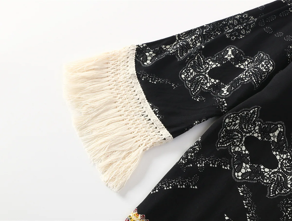 New fashion women's print summer beach blouse tassel outside blouse casual tassel blouse women shirt top
New fashion women's print summer beach blouse tassel outside blouse casual tassel blouse women shirt top