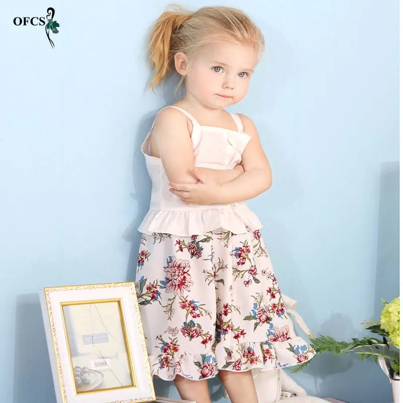 Toddler Infant Baby Girls Dress Sleeveless Condole belt vest T shirt Tops+Floral Skirt Outfit Clothes Set Summer Children's sets
Toddler Infant Baby Girls Dress Sleeveless Condole belt vest T shirt Tops+Floral Skirt Outfit Clothes Set Summer Children's sets
