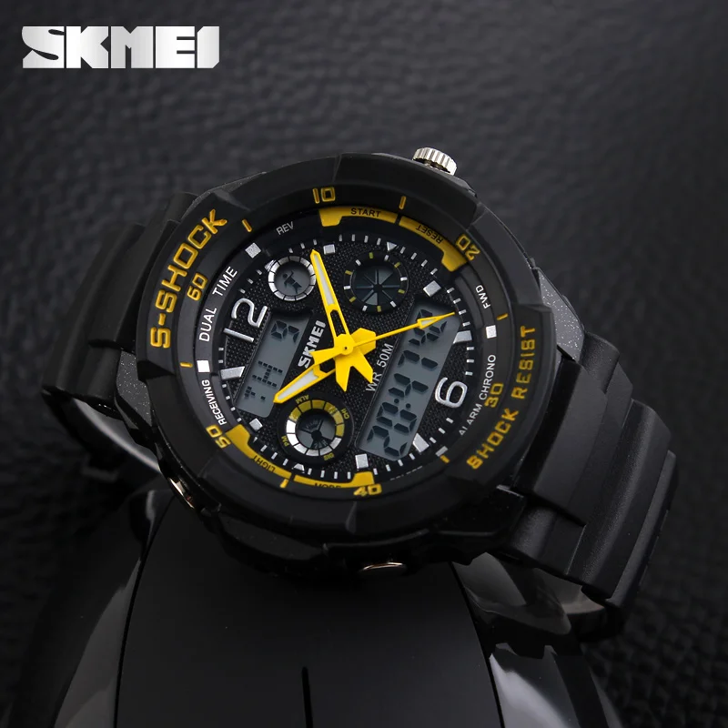 SKMEI Dual Display Digital Watch Chronograph LED Sport Watches PU Strap Waterproof Fashion Wristwatch Relogio Masculino 1060
SKMEI Dual Display Digital Watch Chronograph LED Sport Watches PU Strap Waterproof Fashion Wristwatch Relogio Masculino 1060