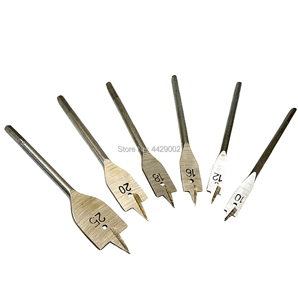 6pcs Flat Spade Wood Drill Bit Flat Wood Spade Drill Bit 1/4" Hex 10mm 12mm 16mm 18mm 20mm 25mm
6pcs Flat Spade Wood Drill Bit Flat Wood Spade Drill Bit 1/4" Hex 10mm 12mm 16mm 18mm 20mm 25mm