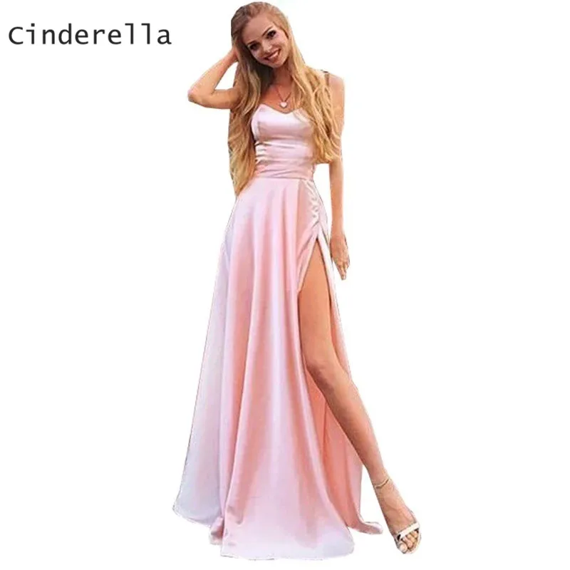 Cinderella Side Slit Spaghetti Straps Prom Gown Sweetheart Sleeveless A-Line Silk Satin Evening Dresses Cocktail Party Dress
Cinderella Side Slit Spaghetti Straps Prom Gown Sweetheart Sleeveless A-Line Silk Satin Evening Dresses Cocktail Party Dress