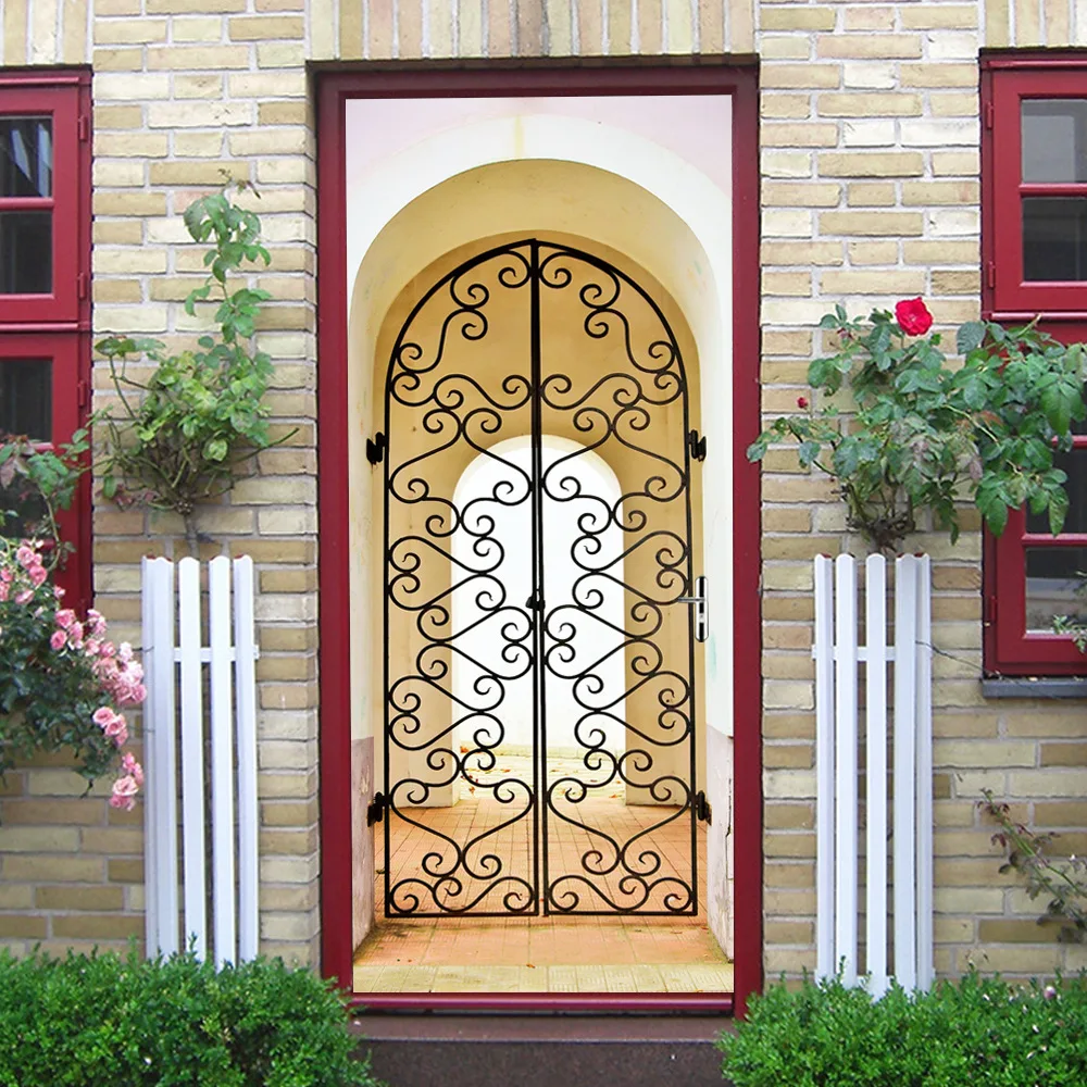 Arabian Wooden Door Imitation Door Stickers For Bedroom Self Adhesive 3D Creative Home Decor Wallpaper DIY Renovation Door Decal
Arabian Wooden Door Imitation Door Stickers For Bedroom Self Adhesive 3D Creative Home Decor Wallpaper DIY Renovation Door Decal