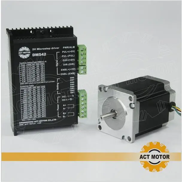ACT Motor 1PC Nema23 Stepper Motor 23HS8630 Single Shaft 6-Lead 270oz-in 76mm 3A+1PC Driver DM542 4.2A 50V 128Micro US DE Free
ACT Motor 1PC Nema23 Stepper Motor 23HS8630 Single Shaft 6-Lead 270oz-in 76mm 3A+1PC Driver DM542 4.2A 50V 128Micro US DE Free
