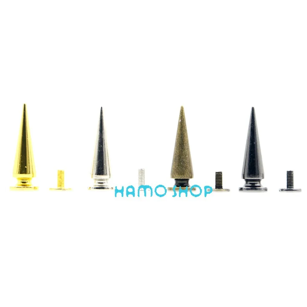 10pcs/lot 10x29mm Mix Color Punk Spike Rivet Screw DIY Bulle Brass Cone Studs Leathercraft Spots Free Shipping
10pcs/lot 10x29mm Mix Color Punk Spike Rivet Screw DIY Bulle Brass Cone Studs Leathercraft Spots Free Shipping