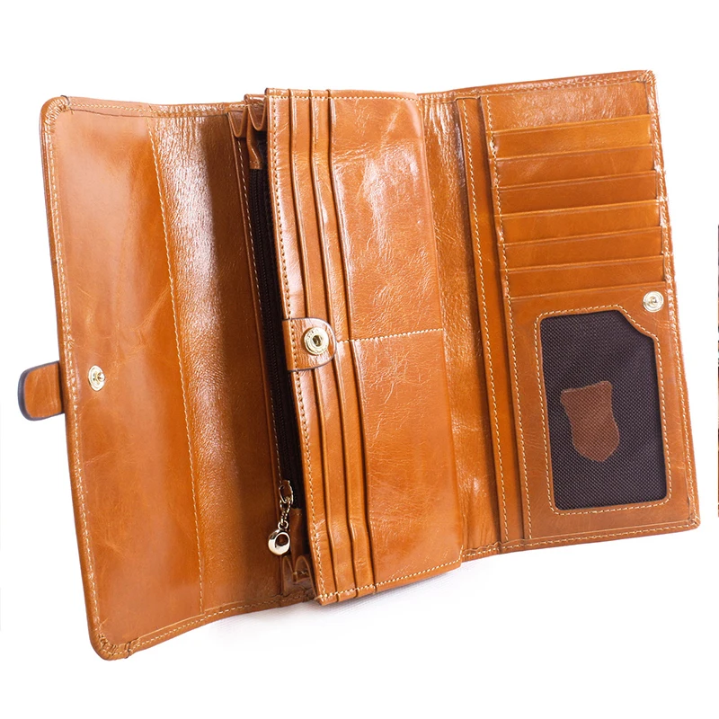 New Arrival Wallet Lady Multifunctional Purse Long Style Hasp Oil Wax Cowhide Closure Huge Capacity Fashion Handbag Money Ba
New Arrival Wallet Lady Multifunctional Purse Long Style Hasp Oil Wax Cowhide Closure Huge Capacity Fashion Handbag Money Ba
