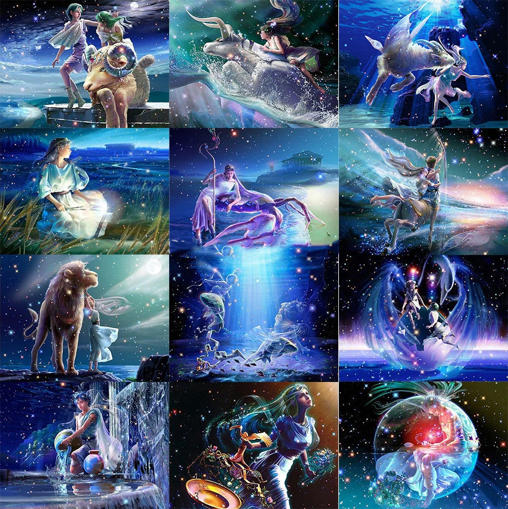 5D Diy diamond painting 12 zodiacal constellations square diamond embroidery Rhinestone cross-stitch mosaic Wall Sticker D1913
5D Diy diamond painting 12 zodiacal constellations square diamond embroidery Rhinestone cross-stitch mosaic Wall Sticker D1913