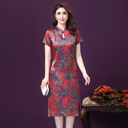 2021 Spring Summer Fashion Stand Collar Silk Women Dress New Style Exquisite Printed High End Elegant Temperament Female Dresses
2021 Spring Summer Fashion Stand Collar Silk Women Dress New Style Exquisite Printed High End Elegant Temperament Female Dresses