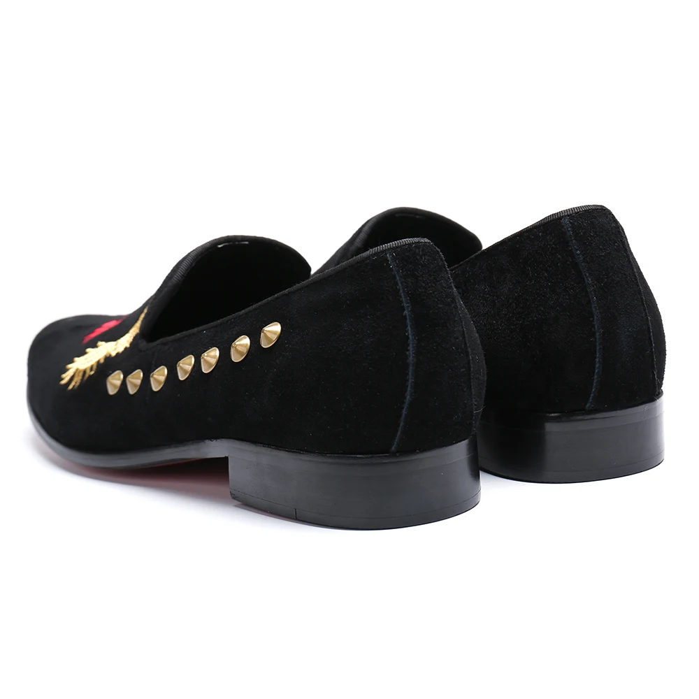 Christia Bella Simplicity Embroidery Men Loafers Fashion Rivets Suede Leather Men Shoes Large Size Formal Slip on Party Shoes
Christia Bella Simplicity Embroidery Men Loafers Fashion Rivets Suede Leather Men Shoes Large Size Formal Slip on Party Shoes