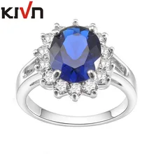 Женские кольца KIVN с синими камнями имитация жемчуга для свадьбы