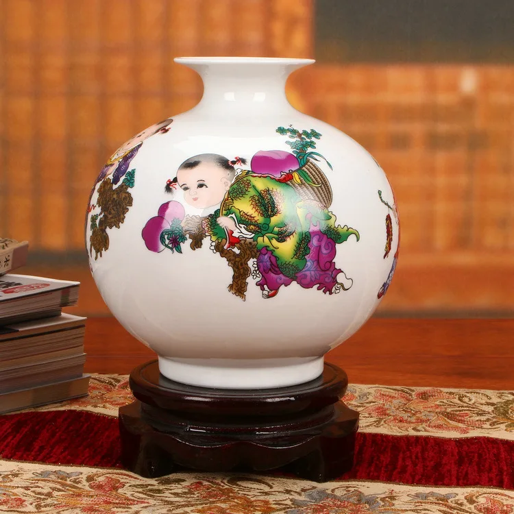 Jingdezhen ceramics factory direct pastel Boy Figure pomegranate vase modern Home Furnishing ornaments wholesale
Jingdezhen ceramics factory direct pastel Boy Figure pomegranate vase modern Home Furnishing ornaments wholesale