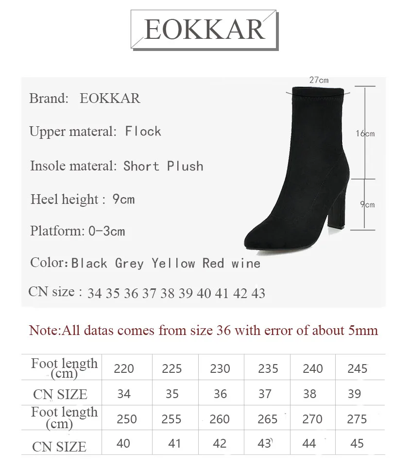 Eokkar 2019 Women Boots Fashion Winter Shoes Slip on Square Heel Women Mid Calf Boots Elegant Ladies Sock Boots Big Size 34-43
Eokkar 2019 Women Boots Fashion Winter Shoes Slip on Square Heel Women Mid Calf Boots Elegant Ladies Sock Boots Big Size 34-43