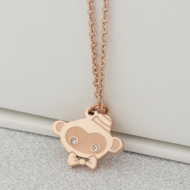YUNRUO 2020 New Gold Monkey Pendant Necklace 316L Titanium Steel & Rose Gold Color Woman Jewelry gift Never Fade Free Shipping
YUNRUO 2020 New Gold Monkey Pendant Necklace 316L Titanium Steel & Rose Gold Color Woman Jewelry gift Never Fade Free Shipping